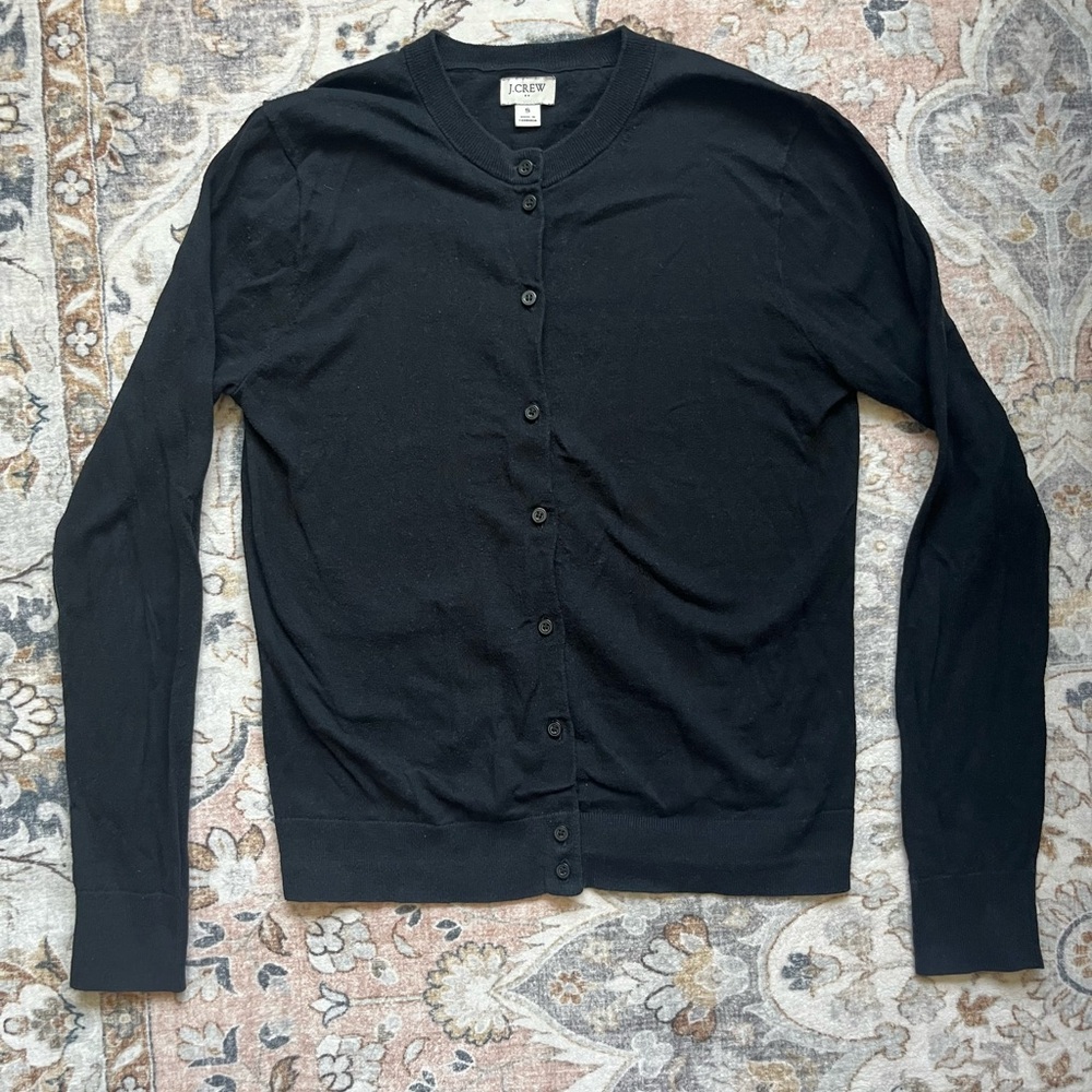 J. Crew Black Cardigan Sweater Size S